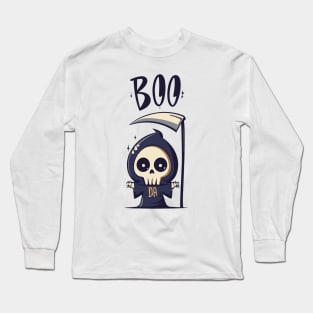 Grim Reaper Boo Long Sleeve T-Shirt